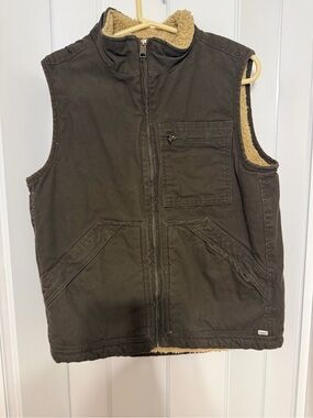 Lee Dark Brown Sherpa-Lined Kids Vest